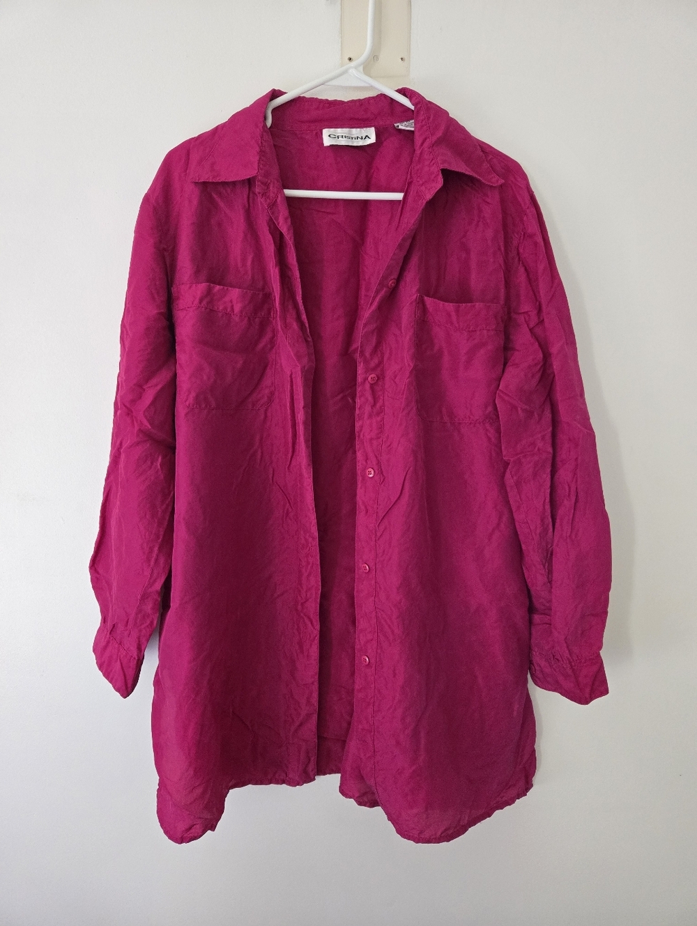 Christina 100% Silk Button-down Top